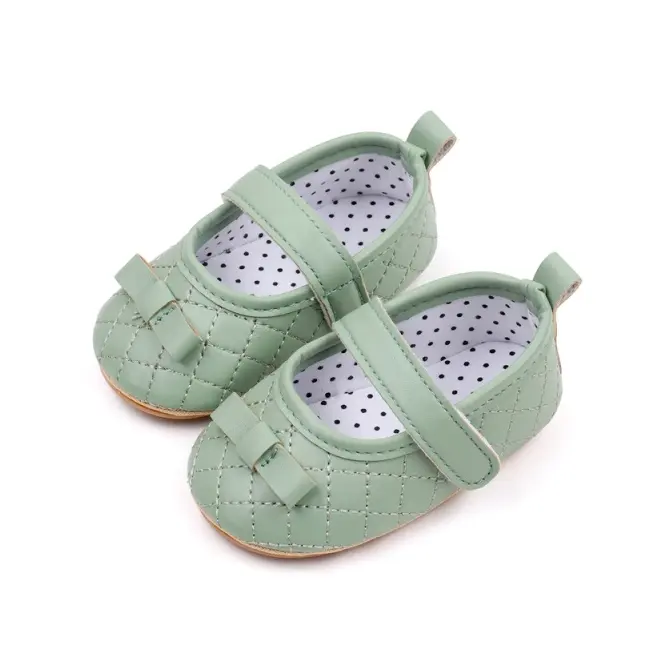 Pantofiori verzi cu fundita delicata csbjz7083-3-va6