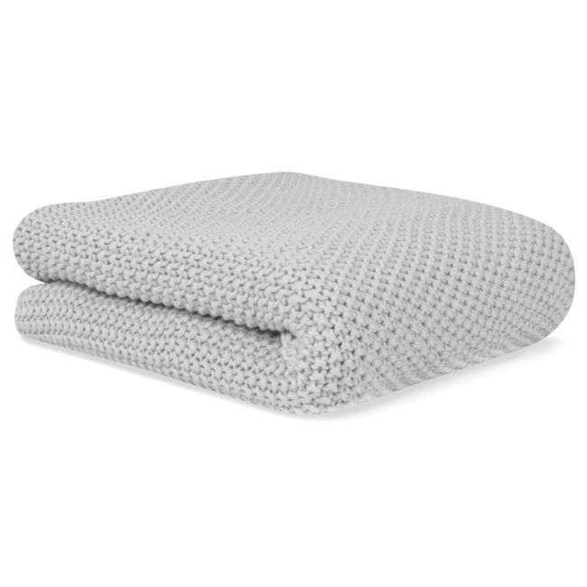 Paturica Din Bumbac Organic 70x90 Cm Gri Pjb3401-009