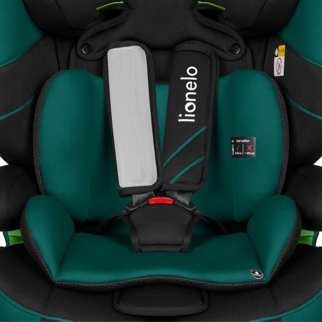 Scaun auto, Lionelo, Levi One i-Size, Universal, Instalare FWF, Cu tetiera reglabila in 10 pozitii, Cu spatar detasabil, 76-150 cm, Conform cu R129, Verde BYNLO-LEVI_ONE_I-SIZE_GREEN_FOREST