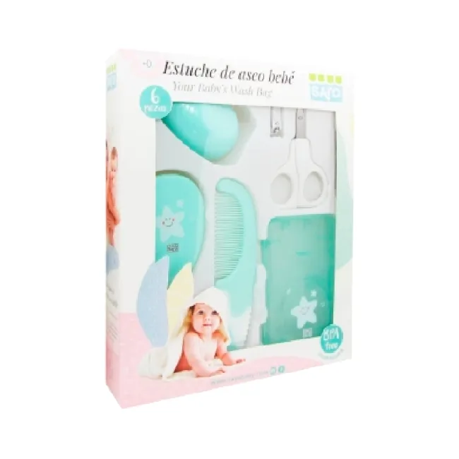 Trusa De Ingrijire A Bebelusilor Saro Baby, Pentru Siguranta Si Igiena Bebelusului, Cu Toate Necesare, 0 Luni+, Roz Pjb39016
