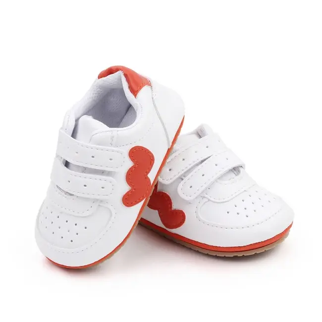 Adidasi albi cu insertie portocalie chd2736-5-va8