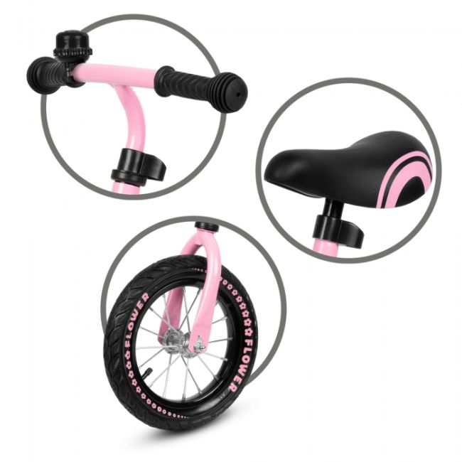 Bicicleta fara pedale kidwell cruzer flower - pink edeedirobicru02a0