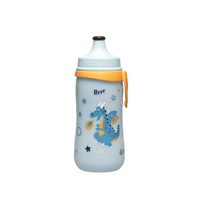 Cana de baut Kids Cup Boy, adaptor de baut antipicurare push-pull, clip de prindere, 330 ml, de la 18 luni, nip 35051