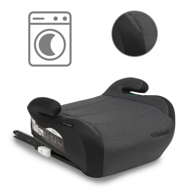 Inaltator auto 125-150 cm, cu isofix kidwell ovan - black gray edeedifosaova03a0