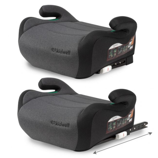 Inaltator auto 125-150 cm, cu isofix kidwell ovan - black gray edeedifosaova03a0
