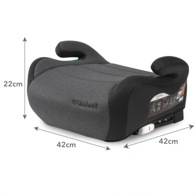 Inaltator auto 125-150 cm, cu isofix kidwell ovan - black gray edeedifosaova03a0