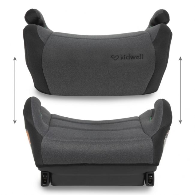 Inaltator auto 125-150 cm, cu isofix kidwell ovan - black gray edeedifosaova03a0