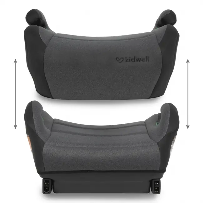 Inaltator auto 125-150 cm, cu isofix kidwell ovan - black gray edeedifosaova03a0