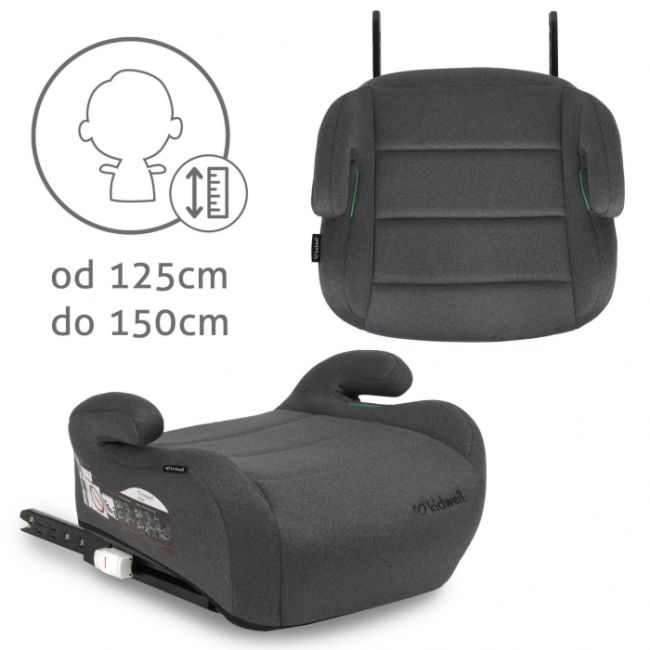 Inaltator auto 125-150 cm cu isofix kidwell ovan - gray edeedifosaova02a0