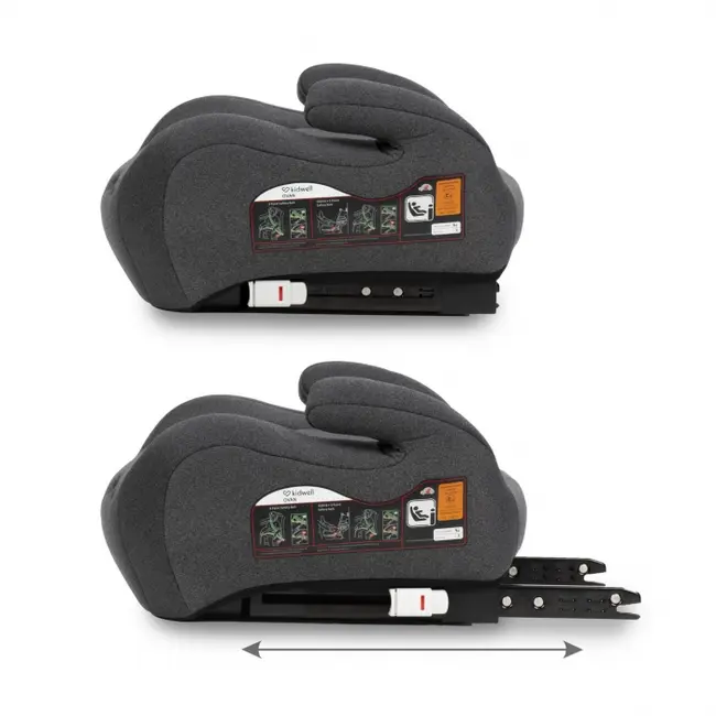 Inaltator auto 125-150 cm cu isofix kidwell ovan - gray edeedifosaova02a0