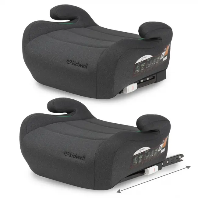 Inaltator auto 125-150 cm cu isofix kidwell ovan - gray edeedifosaova02a0