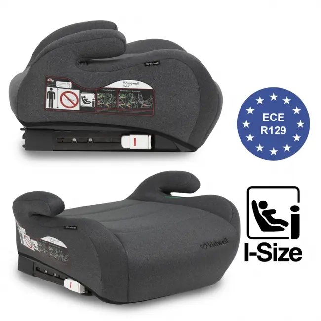 Inaltator auto 125-150 cm cu isofix kidwell ovan - gray edeedifosaova02a0