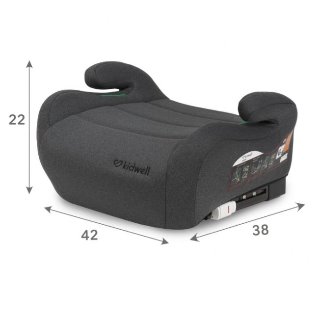 Inaltator auto 125-150 cm cu isofix kidwell ovan - gray edeedifosaova02a0