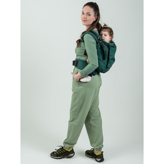 Marsupiu isara preschooler evergreen linen