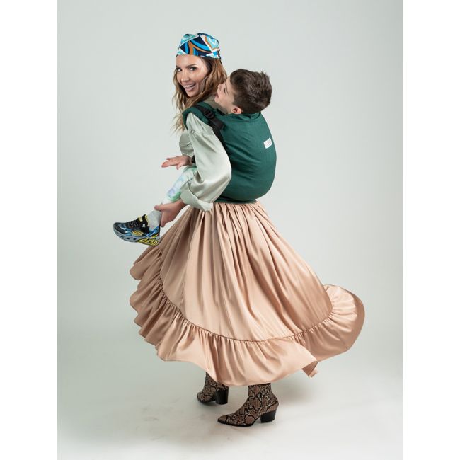 Marsupiu isara preschooler evergreen linen