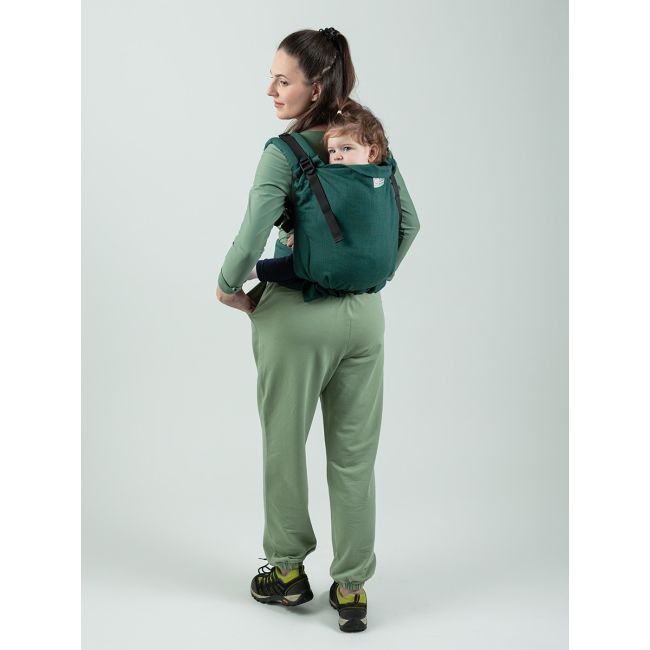 Marsupiu isara preschooler evergreen linen