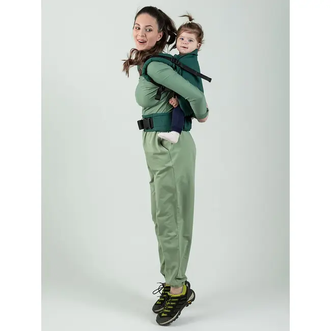 Marsupiu isara preschooler evergreen linen