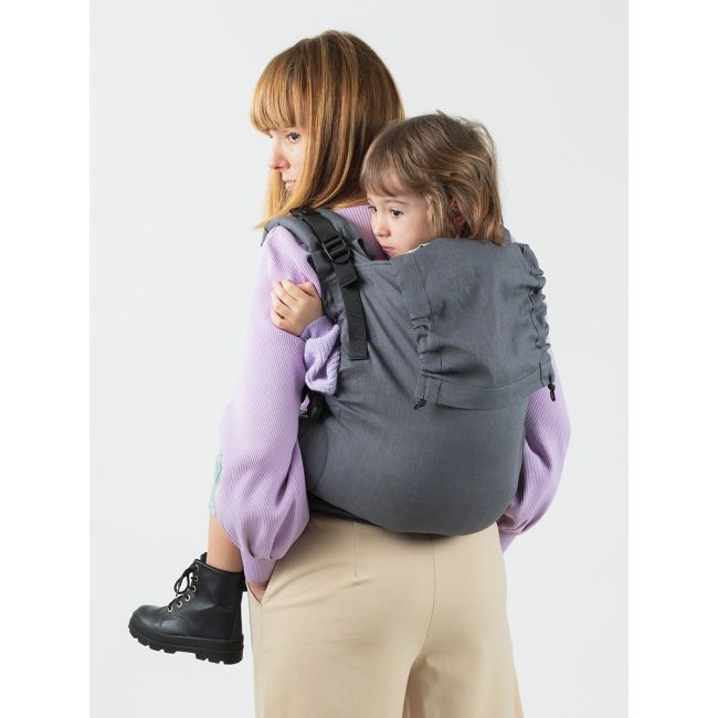 Marsupiu isara preschooler graphite linen