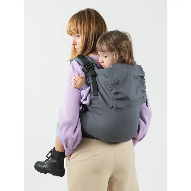 Marsupiu isara preschooler graphite linen