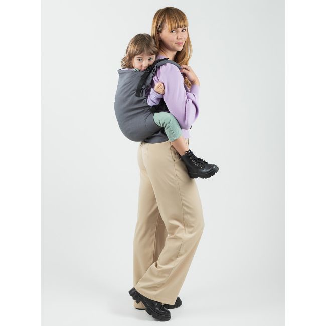 Marsupiu isara preschooler graphite linen