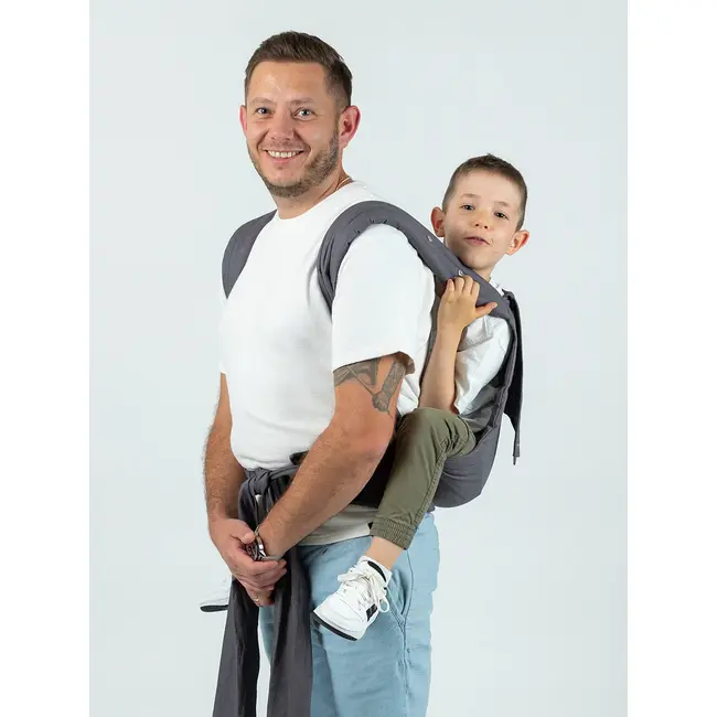 Marsupiu isara quick half buckle preschooler graphite linen