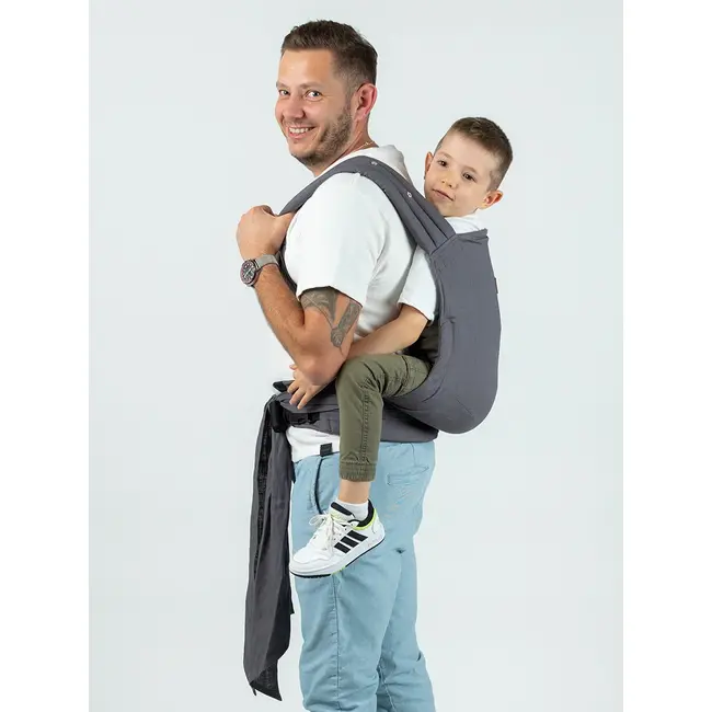 Marsupiu isara quick half buckle preschooler graphite linen