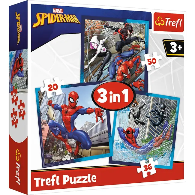 PUZZLE TREFL 3IN1 DISNEY MARVEL SPIDERMAN VIV34874