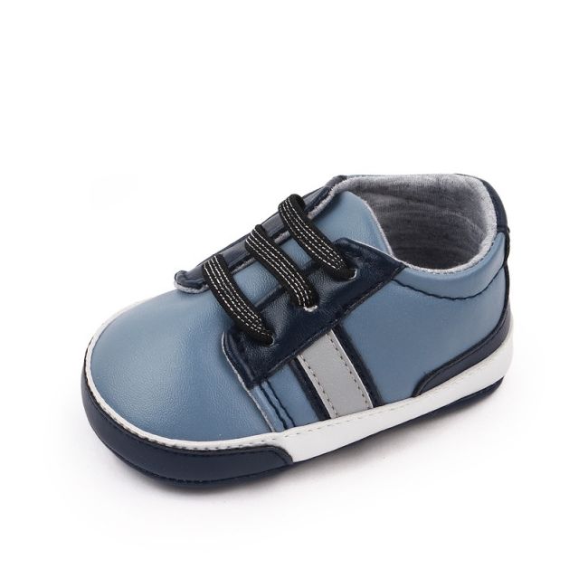 Pantofiori sport bebelusi, albastri cu detalii bleumarine chm22-9-1-va7