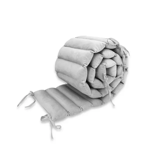 Aparatoare pentru patut, MimiNu, Tip panou, Pentru patut, Lungime 180 cm, Din catifea, Grey BYN6426972026550