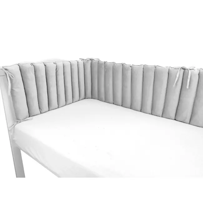 Aparatoare pentru patut, MimiNu, Tip panou, Pentru patut, Lungime 180 cm, Din catifea, Grey BYN6426972026550