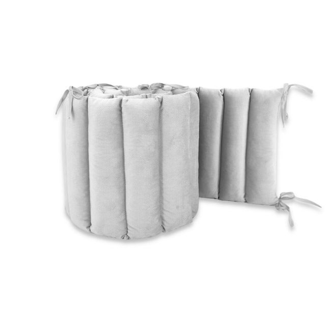 Aparatoare pentru patut, MimiNu, Tip panou, Pentru patut, Lungime 180 cm, Din catifea, Grey BYN6426972026550