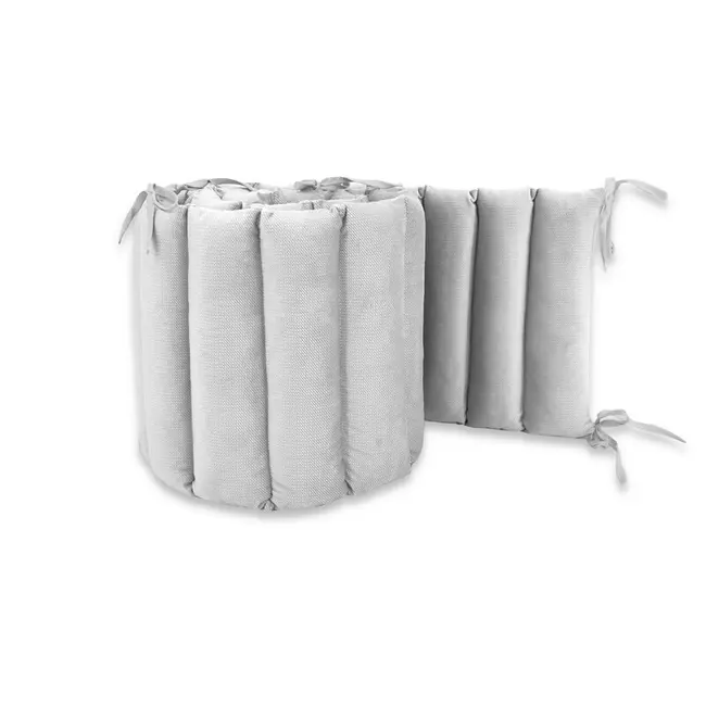 Aparatoare pentru patut, MimiNu, Tip panou, Pentru patut, Lungime 180 cm, Din catifea, Grey BYN6426972026550