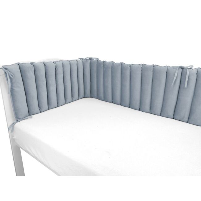 Aparatoare pentru patut, MimiNu, Tip panou, Pentru patut, Lungime 180 cm, Din catifea, Jeans BYN6426972026574
