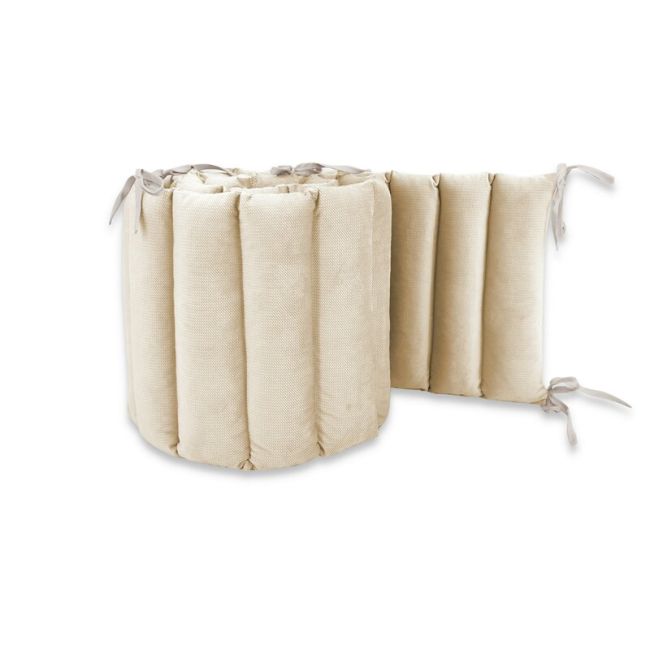 Aparatoare pentru patut, MimiNu, Tip panou, Pentru patut, Lungime 180 cm, Din catifea, Nugat BYN6426972026567
