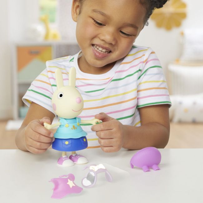 PEPPA PIG SET FIGURINA SI ACCESORII VESTIMENTARE IEPURASUL REBECCA 15CM VIVF8859_G0329