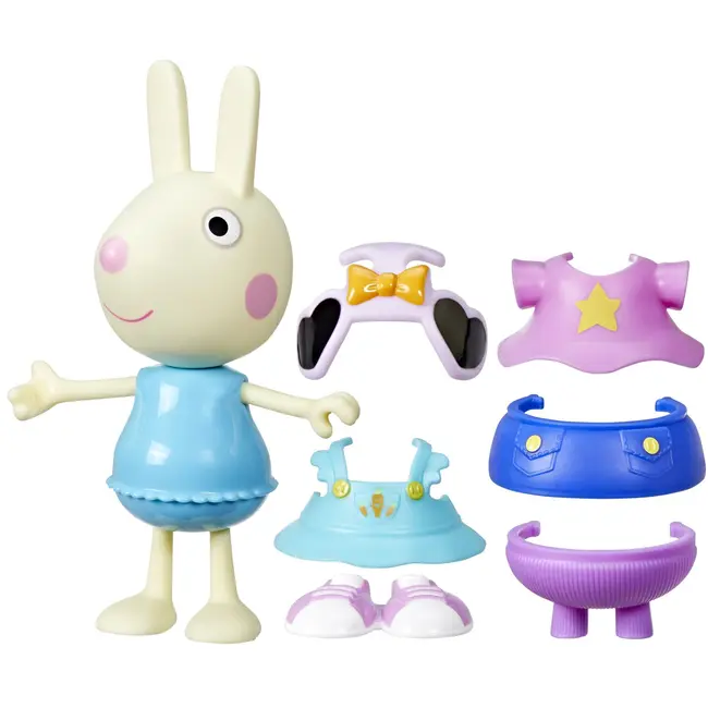 PEPPA PIG SET FIGURINA SI ACCESORII VESTIMENTARE IEPURASUL REBECCA 15CM VIVF8859_G0329
