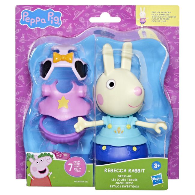 PEPPA PIG SET FIGURINA SI ACCESORII VESTIMENTARE IEPURASUL REBECCA 15CM VIVF8859_G0329