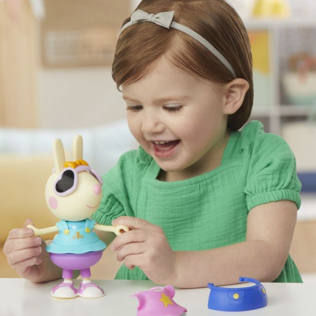 PEPPA PIG SET FIGURINA SI ACCESORII VESTIMENTARE IEPURASUL REBECCA 15CM VIVF8859_G0329