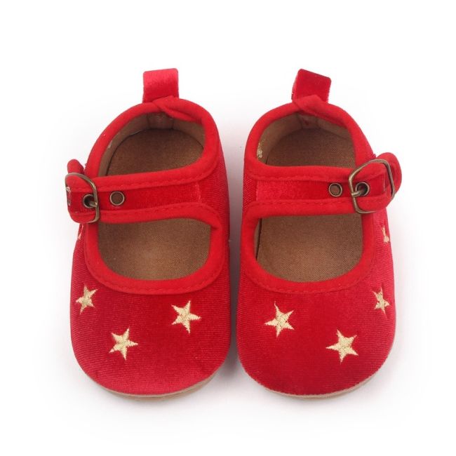 Pantofiori rosii cu stelute aurii csbh3046-1-va4