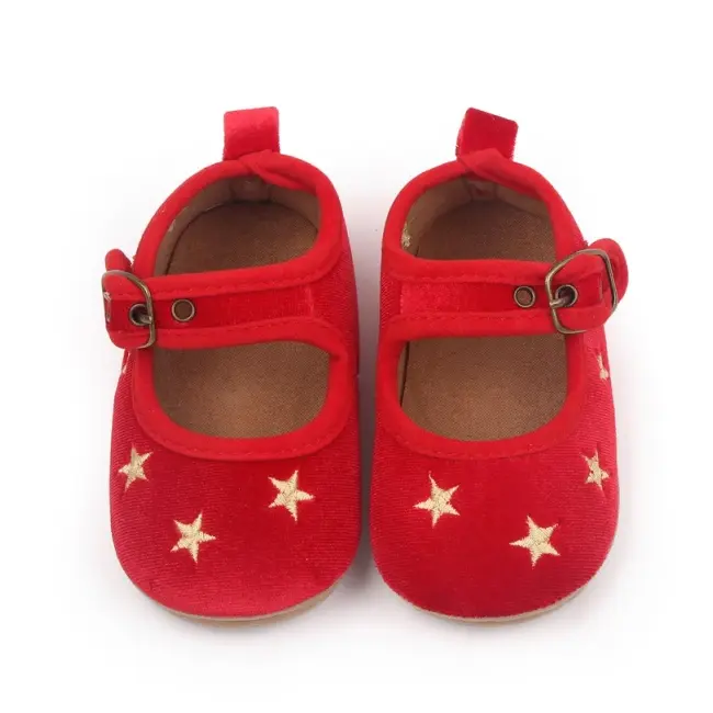 Pantofiori rosii cu stelute aurii csbh3046-1-va4