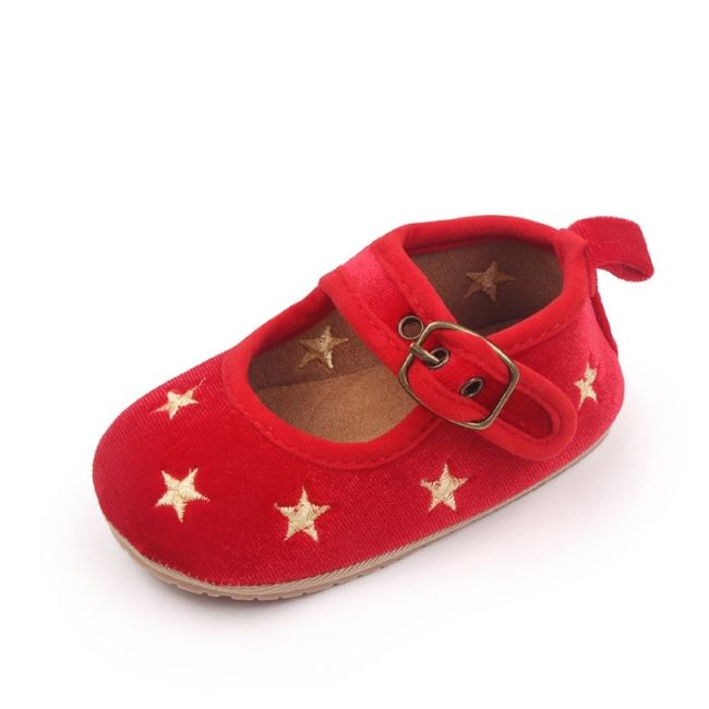 Pantofiori rosii cu stelute aurii csbh3046-1-va4