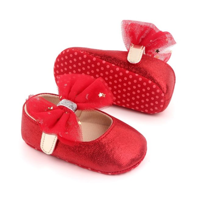 Pantofiori rosii sidefati pentru fetite chd2650-1-va4
