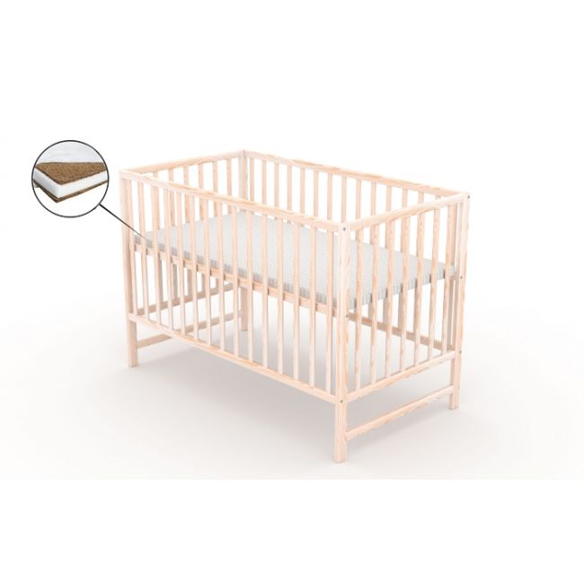 Patut fara sertar vessanti clasico natur + saltea cocos 8 cm  edeedipfsvcn_s8