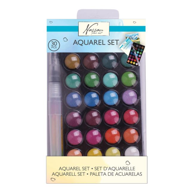 Set 28 acuarele si pensula cu rezervor