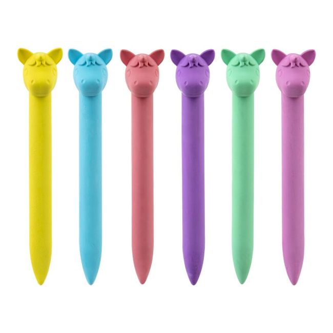 Set 6 creioane de plastic  - unicorni