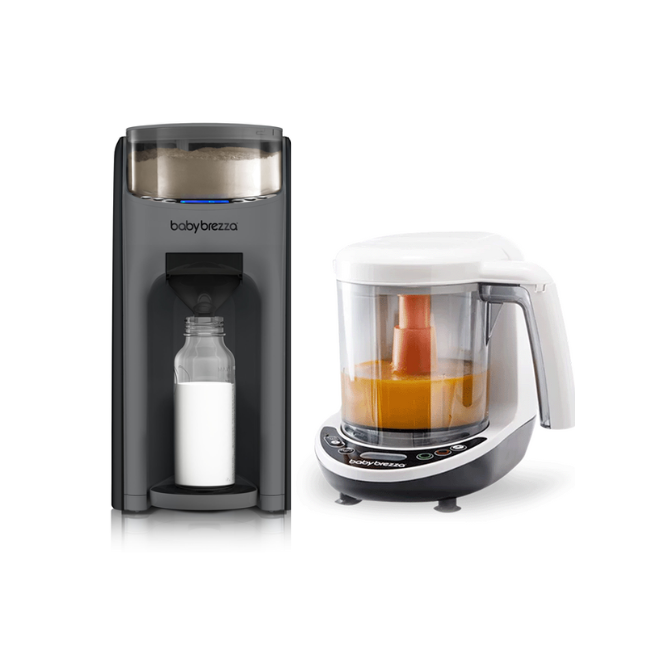 Pachet Bebe Start - Espressor lapte Formula Pro Advanced Charcoal + Robot One Step Baby Food Maker Baby Brezza