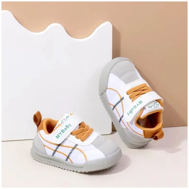 Pantofi sport, alb cu gri si maro chbm09-1-c