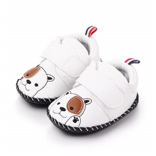 Pantofiori albi pentru baietei - catelus mdd2475-3-p4