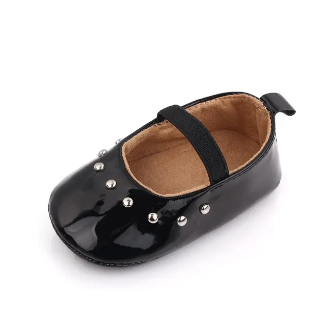 Pantofiori negri din piele ecologica lacuita chd2546-3-va11
