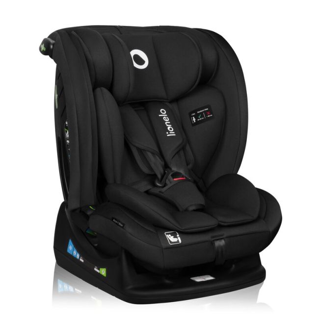 Scaun auto, Lionelo, i-Size Izzy, 0-36 Kg, 40-150 cm, Instalare cu centurile masinii, Protectie laterala, Ajustare spatar in 3 pozitii, Tetiera reglabila in 13 trepte, Conform cu R129, Negru BYNLO-IZZY_I-SIZE_BLACK_CARBON